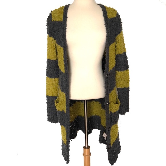 FREE PEOPLE Striped Snap Button Cardigan Sweater - Picture 2 of 7